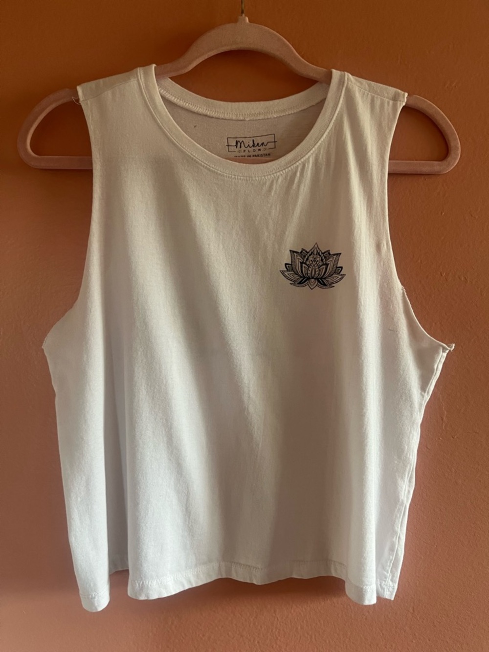 Miken White Lotus Muscle Tank - White